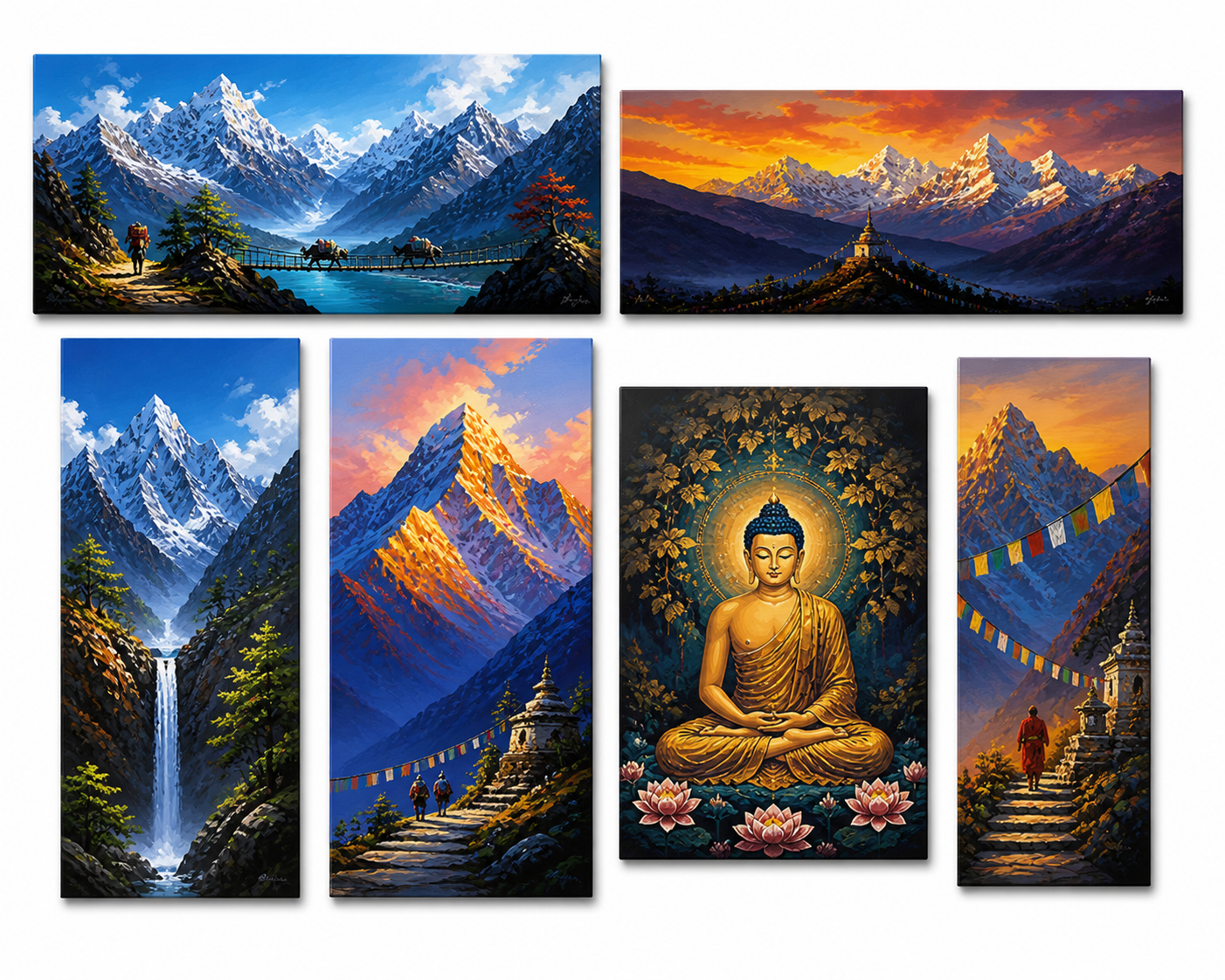 Wall Painting Canvas Art – Handmade Himalayan & Modern Home Décor
