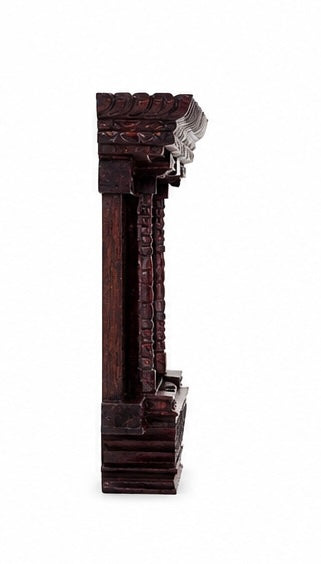 Handcrafted Wooden Temple Window – A Masterpiece of Himalayan Heritage
