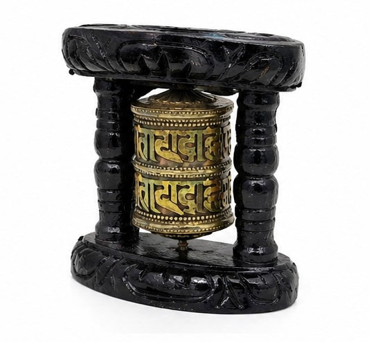 Mini Buddhist Prayer Wheel – Handmade Nepali Craft for Mindfulness, Yoga & Healing