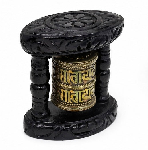 Mini Buddhist Prayer Wheel – Handmade Nepali Craft for Mindfulness, Yoga & Healing