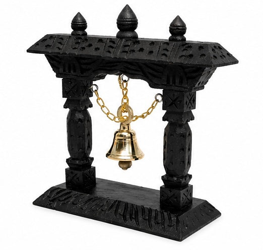 Handcrafted Himalayan Temple Bell Stand – A Symbol of Peace & Tradition