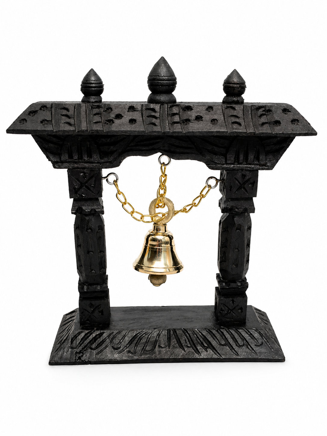 Handcrafted Himalayan Temple Bell Stand – A Symbol of Peace & Tradition