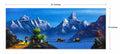 Himalayan Mountain Landscape Painting with Suspension Bridge – Handmade Nepal Art (22 x 10 Inches)