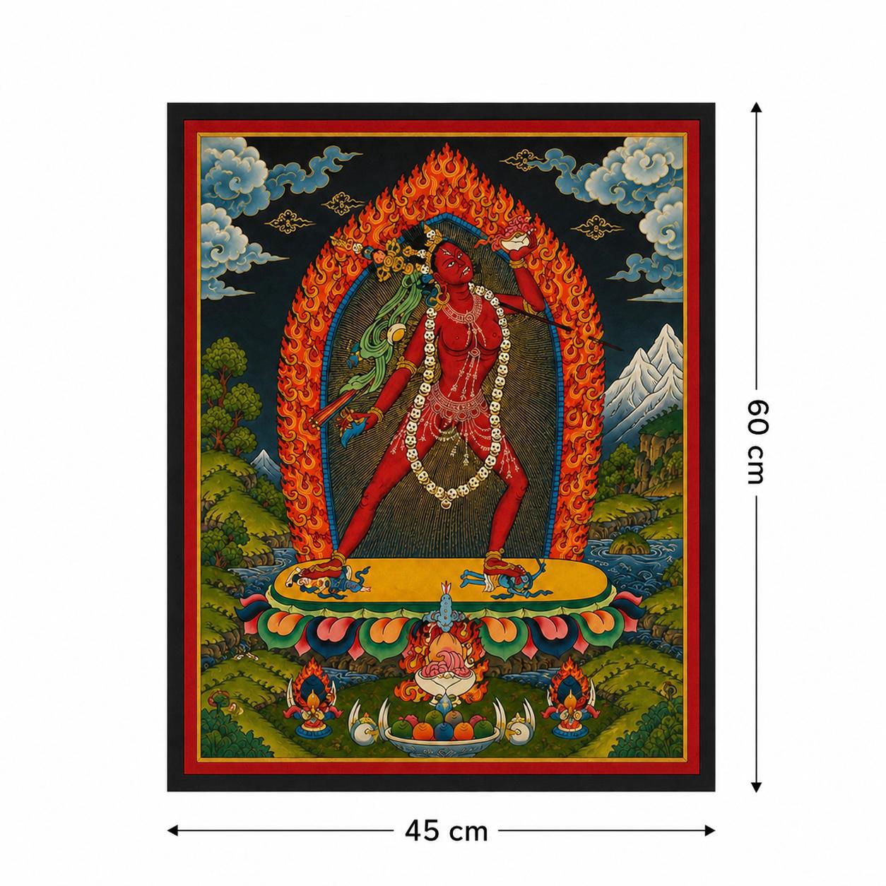 Sacred Kali Thangka Painting – Divine Energy & Protection