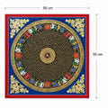 Handcrafted Tibetan Mandala Thangka Painting – Sacred Buddhist Wall Art 50x50 cm