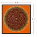 Tibetan Om Mantra Mandala Thangka Painting – Handcrafted Buddhist Wall Art 50x50 cm