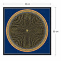 Tibetan Mantra Mandala Thangka Painting – Sacred Buddhist Wall Art 50x50 cm